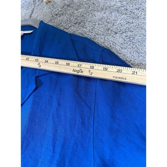 Courtney Washington Women Blue Long 100% Silk Jacket Lagenlook Boho Coastal Med‎ - Picture 11 of 11